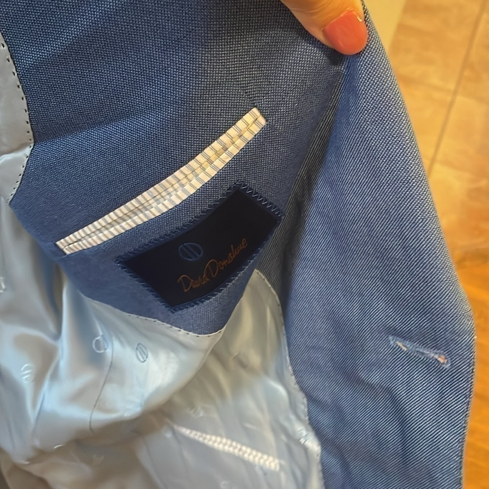 NWOT David Donahue Custom Made Jacket Blue - Picture 7 of 9